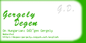 gergely degen business card